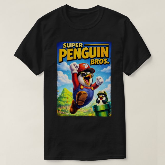 T-SHIRT SUPER PENGUIN BROS. (Design devant)