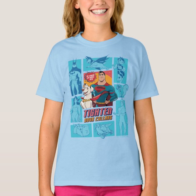 T-shirt Super Pets & Justice League - Tighten Your Collars (Devant)