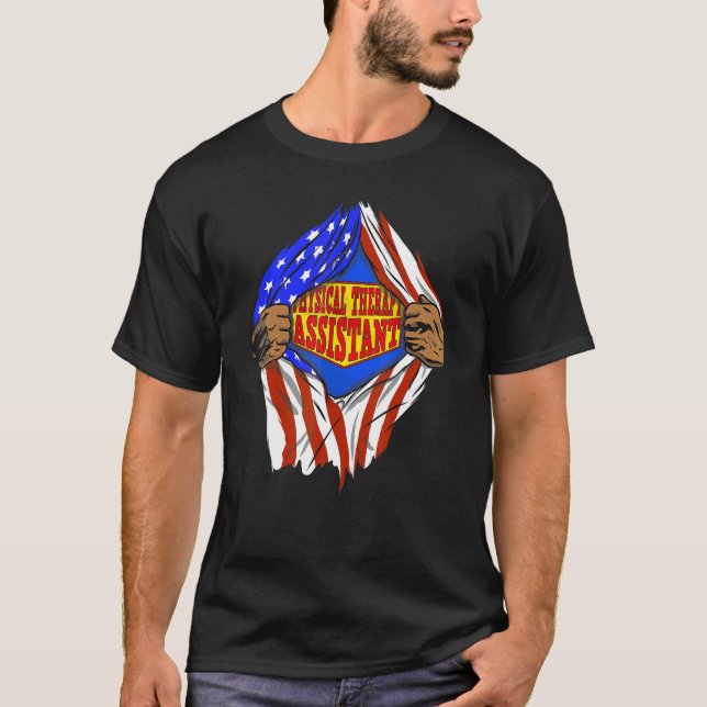 T-shirt Super Physical Therapy Assistant Hero Job (Devant)