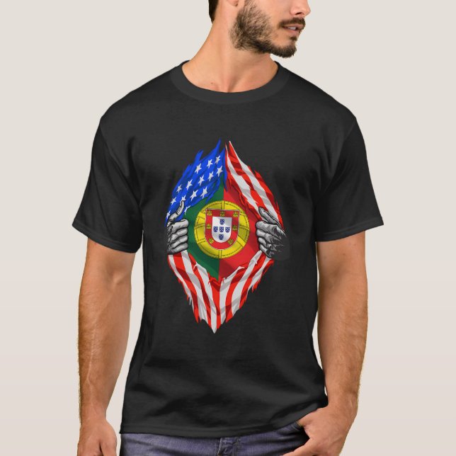 T-shirt Super Portugais Patrimoine Portugal Racines Drapea (Devant)