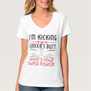 T-shirt Super pouvoir de coup de pied de bout de Cancer de