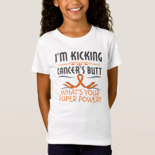 T-Shirt Super pouvoir de coup de pied de bout de Cancer de
