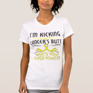 T-shirt Super pouvoir de coup de pied de bout de Cancer de