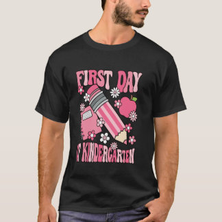 T-shirt Super Première Journée De Maternelle Jolies Filles