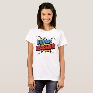 T-shirt Super Professeur Style Bande Dessinée