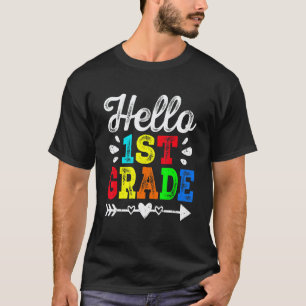 T-shirt Super Retro Bonjour Professeur Élève 1re Année Équ