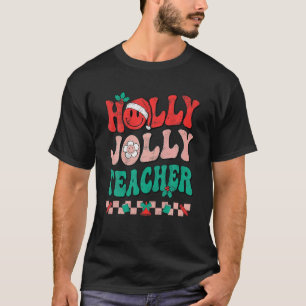 T-shirt Super Retro Holly Xmas Jolly Enseignant Noël Vi