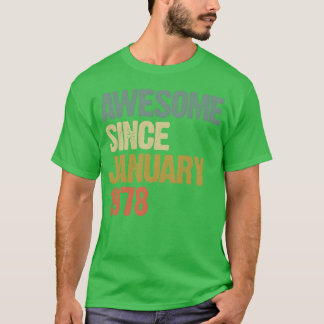 T-shirt Super Rétro Incroyable Depuis Janvier 1978 drôle