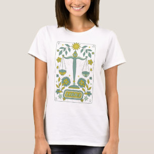 T-shirt Super Retro Libra Horoscope Astrologie Vert