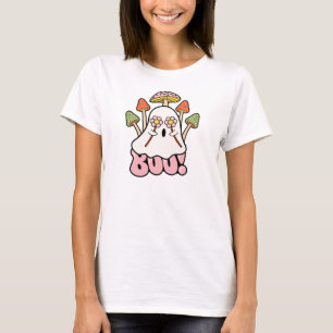 T-shirt Super Retro Mashrooms Halloween Boo Ghost Cute