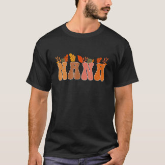 T-shirt Super Retro Nana Vintage Automne Leaves Automne Se