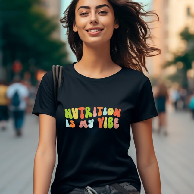 T-shirt Super Retro Nutrition Est Mon Vibe, Nutritionniste (Créateur téléchargé)