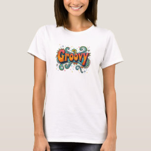 T-shirt Super Retro Psychedelic les années 70 Funky Hippie