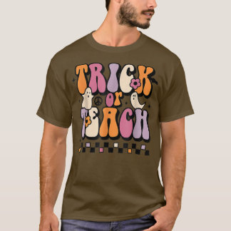 T-shirt Super Retro Trick Ou Enseignant Hippie Hallowe