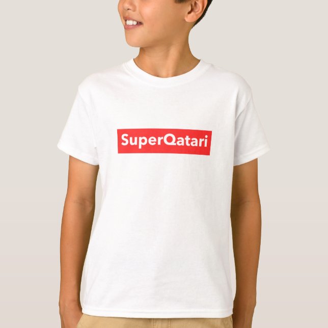 T-shirt Super Rouge Logo du Qatar (Devant)