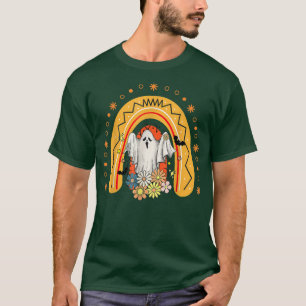 T-shirt Super saison Éffrayante Citrouille Floral Ghost Ha