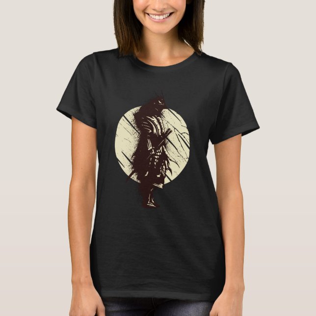T-shirt Super Samurai Warrior Silhouette Design (Devant)