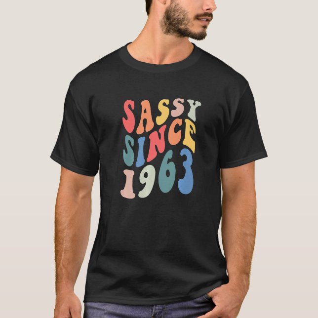 T-shirt Super Sassy depuis 1963 1963 Fête d'anniversaire d (Devant)