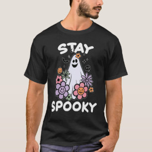 T-shirt Super Séjour Éffrayant Vibes Retro Floral Fantôme