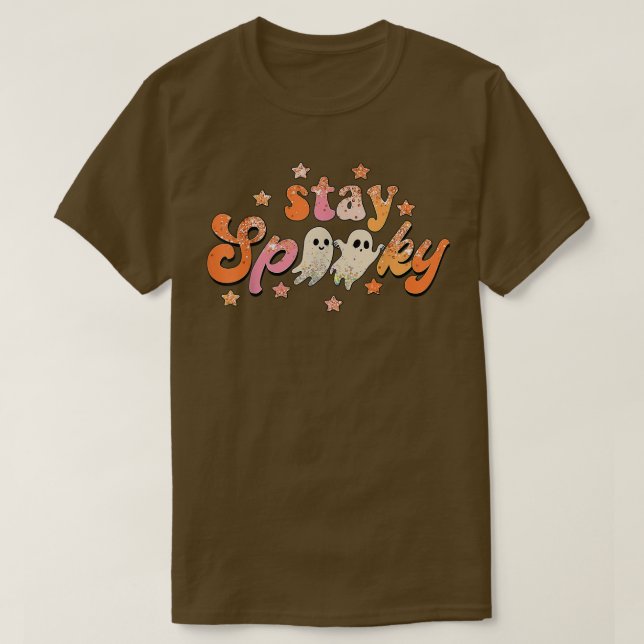 T-shirt Super Séjour Éffrayant Vibes Retro Floral Fantôme  (Design devant)