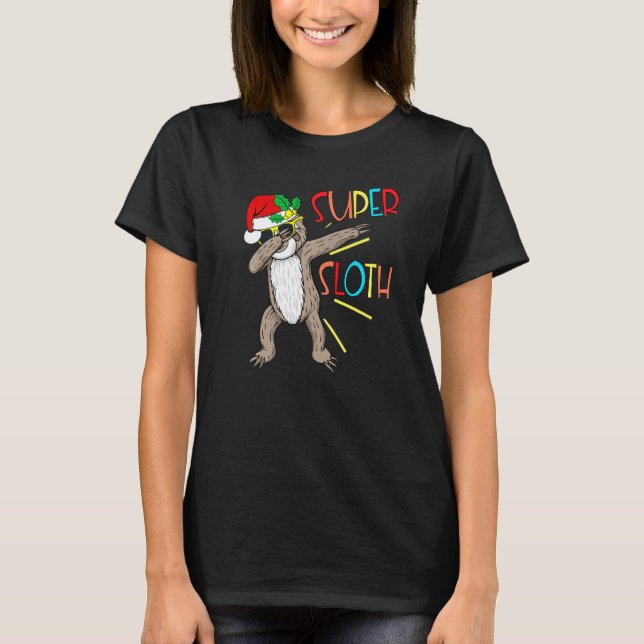 T-shirt Super Sloth Superhero Dabbing Dance Move Dab pour  (Devant)