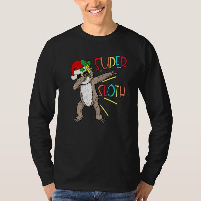 T-shirt Super Sloth Superhero Dabbing Dance Move Dab pour  (Devant)