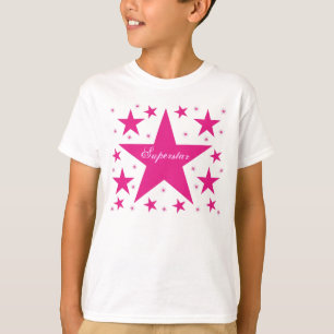 T-shirt Super star, Tee, rose