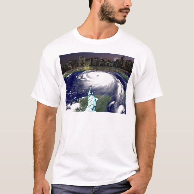 T-shirt Super Storm Sandy 2012, Oeil de la tempête_ (Devant)