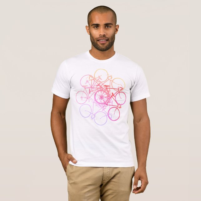 T-shirt super tee-timbre de bicyclettes mauve (Devant entier)
