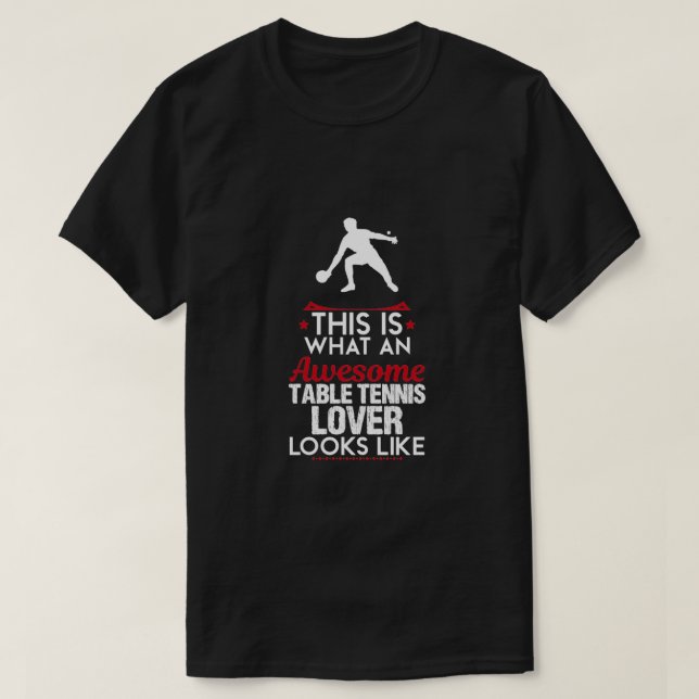 T-shirt Super Tennis De Table Lover Drôle Design Pour Cade (Design devant)