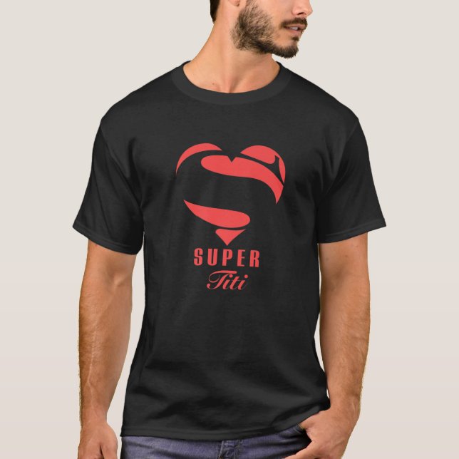 T-shirt Super Titi Superhero Cadeau Famille Costume de Noë (Devant)