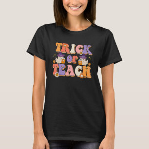 T-shirt Super Tricoter Ou Enseigner Rétro Halloween Femme