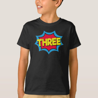 T-shirt Super TROIS anniversaire - Superhero de 3e anniver