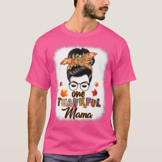 T-shirt Super Un Merci Mama Drôle Messy Bun Automne E