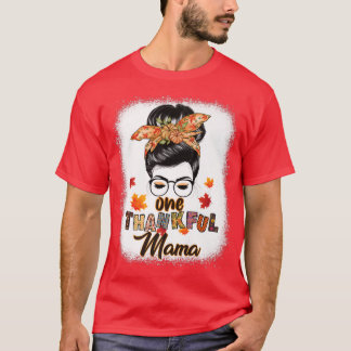 T-shirt Super Un Merci Mama Drôle Messy Bun Automne E