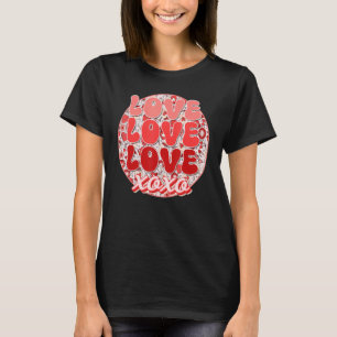 T-shirt Super Valentine's Day Love Retro Café Coeur Flo