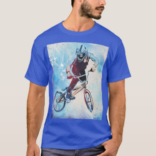 T-shirt Super Watercolor Biker Stunt pour moker Coloror Po