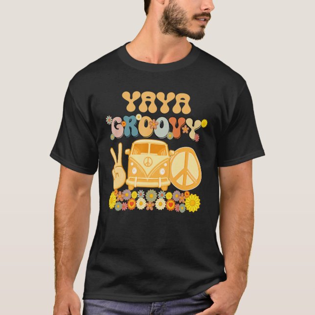 T-shirt Super Yaya Retro Correspondant Famille Baby shower (Devant)
