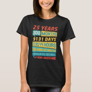 T-shirt Superbe 25 Ans Vintage 25e Anniversaire