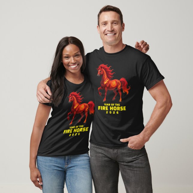 T-shirt Superbe année chinoise du Cheval de Feu 2026 (Unisexe)