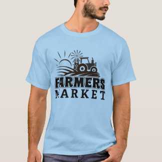 T-shirt Superbe art de mots de tracteur de marché de fermi
