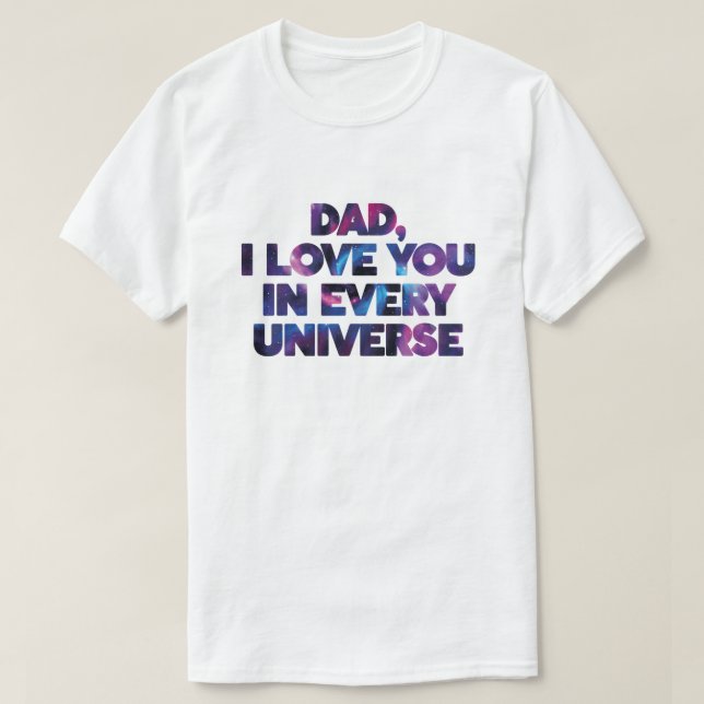 T-shirt Superbe conception de texte Papa je t'aime dans ch (Design devant)
