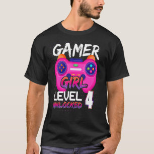 T-shirt Superbe Contrôleur Jeux Vidéo Niveau 4 Ga Déverrou