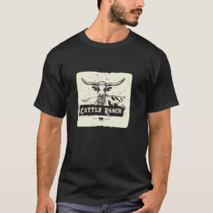 T-shirt Superbe Costume de Ranch de Bouvillons et de Bétai