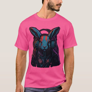 T-shirt Superbe design de lapin rappeur drôle en couleurs 