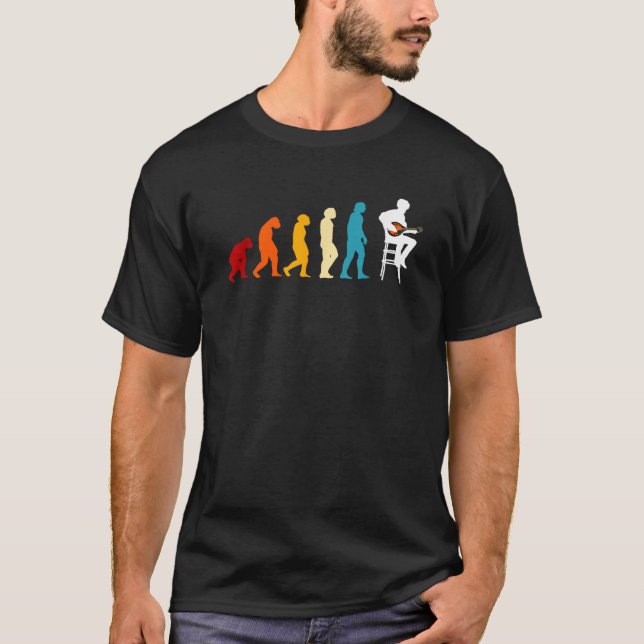 T-shirt Superbe évolution du mandolin cadeau musique folk  (Devant)