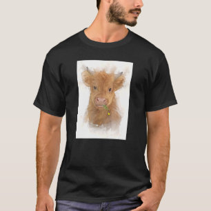 T-shirt Superbe ferme de vaches de haute-terre ferme de ve