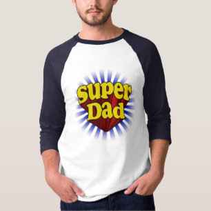 T-shirt superbe frais bleu jaune rouge de papa