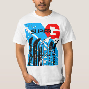 T-shirt Superbe-g de Snowblade de sport d'hiver de