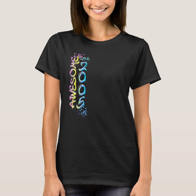 T-shirt Superbe motif de graffiti depuis 2005 (Devant)